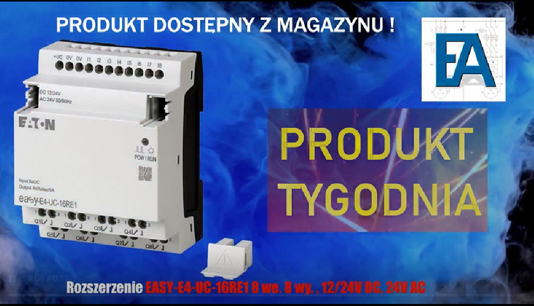 PRODUKT TYGODNIA - Rozszerzenie EASY-E4-UC-16RE1 8 we. 8 wy. , 12/24V DC, 24V AC 197218
